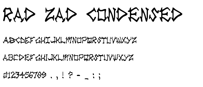 Rad Zad Condensed font